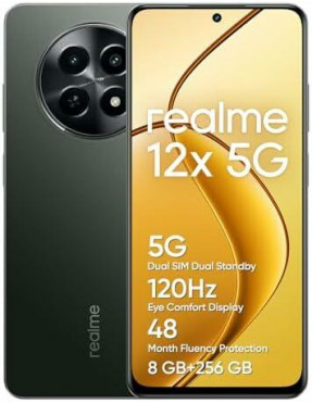 Realme 12X 5G Glowing Black Android Smartphone (8GB RAM, 256