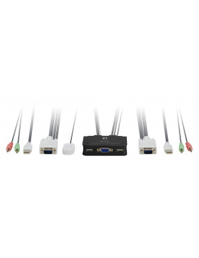 LevelOne LEVELONE 2-Port-USB-VGA-Kabel-KVM-Switch, audio sup