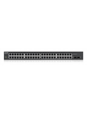 ZyXEL GS1900-48HP V2 48-Port GbE 2x SFP Smart Switch, PoE+ 1
