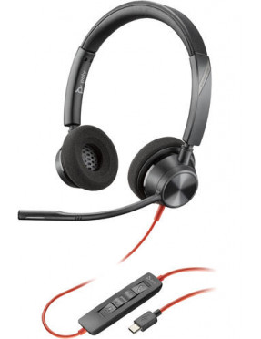 Poly Blackwire 3320 USB-C Stereo-Headset inkl. USB-C/A-Adapt