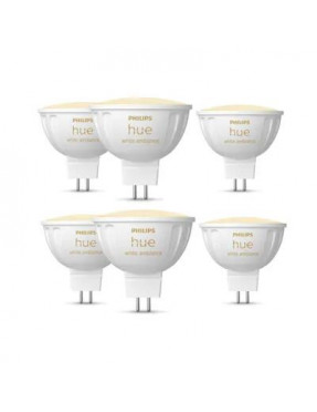 Philips Hue White Ambiance MR16 LED-Lampe 400lm, 6er Pack