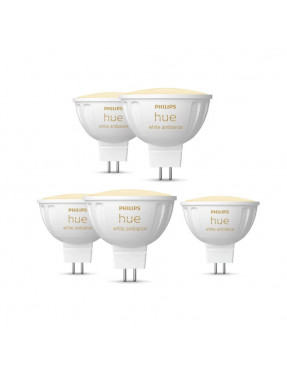Philips Hue White Ambiance MR16 LED-Lampe 400lm, 5er Pack
