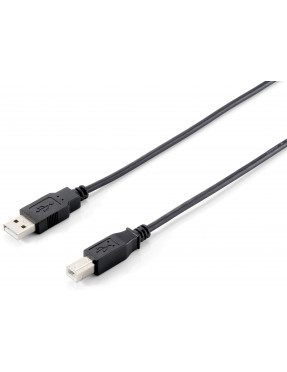 Equip EQUIP 128863 USB 2.0 A auf B Kabel, 1.0m ,M/M, Schwarz