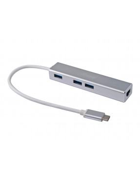 Equip EQUIP 133481 USB-C auf 3-Port-USB-Hub mit Gigabit Adap