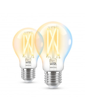 Wiz WiZ 60W E27 Standardform Filament Clear (TW) Doppelpack