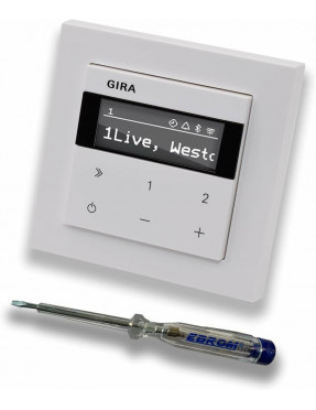 Gira S3000 Raumtemperaturregler Bluetooth System 55 Reinweiß