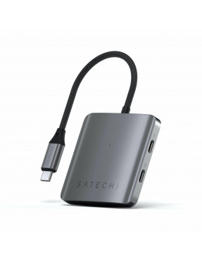 Satechi USB-C PD (1x 75W) 4-Port Hub Space Grau