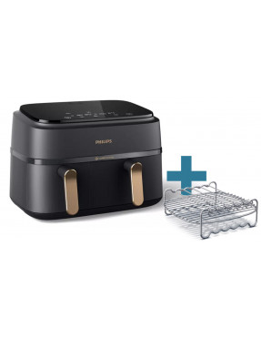 Philips NA352/04 3000 Series Airfryer Dual Basket, schwarz