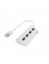 Hama 00200120 USB-Hub, 4 Ports, USB 2.0, 480 Mbit/s, weiß