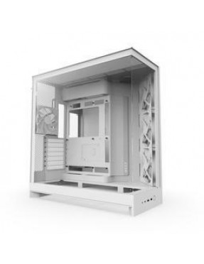 NZXT H9 Flow (2025) All White Midi Tower ATX Gaming Gehäuse 
