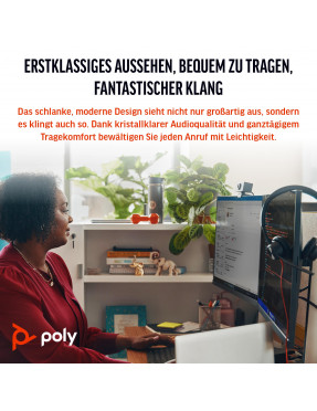Poly Blackwire 3310-M Headset for Business - USB-C/A-Adapter