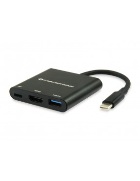 Conceptronic DONN01B Multifunktionaler 3-in-1 USB Adapter,