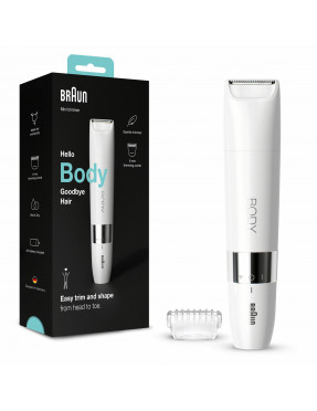 Braun BS1000 Mini-Körpertrimmer mit Kammaufsatz, Weiß