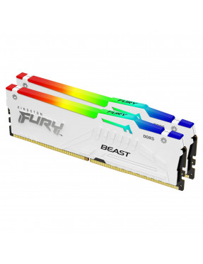 Kingston 64GB (2x32GB)  Fury Beast White RGB DDR5-6400 CL32 