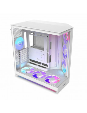 NZXT H9 Flow RGB+ (2025) All White Midi Tower ATX Gaming Geh