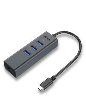 i-tec USB 3.0 Metal HUB 3 Port mit Gigabit LAN Adapter