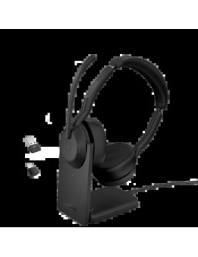Jabra Evolve2 55 UC Stereo USB Headset schwarz USB-C Ladesta