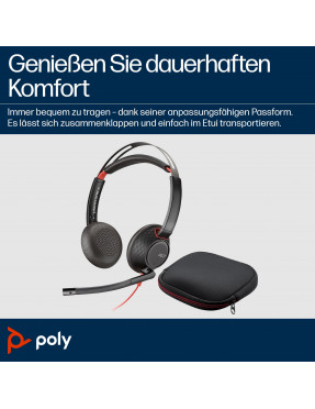 Poly Headset Blackwire USB 5220 Stereo USB +  3,5mm Klinke