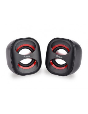 Equip EQUIP 245331 Mini USB-Lautsprecher, Black/Red [Schwarz