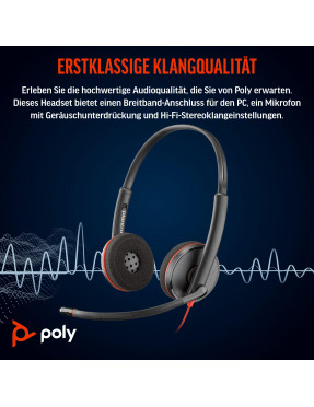 Poly Blackwire C3220 - 3200 Series - Headset USB-C/A, ANC, U