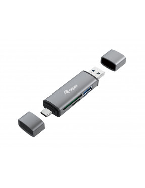 Equip EQUIP 245460 Kartenleser mit USB 3.0-Hub, OTG