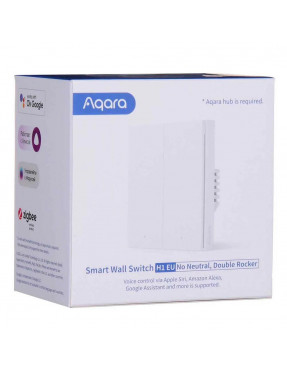 Aqara Smart Wall Switch H1 (No Neutral, Double Rocker) weiß 