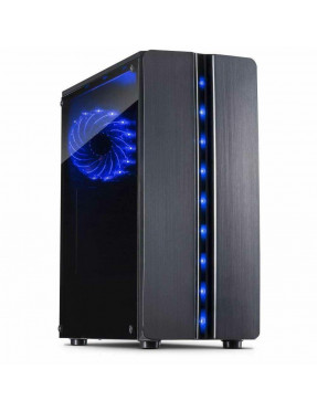 Inter-Tech Thunder Midi Tower ATX Gaming Gehäuse Seitenfenst