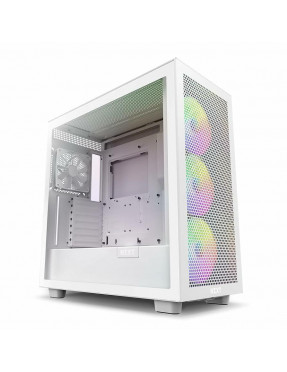 NZXT H7 Flow White RGB Midi Tower ATX Gaming Gehäuse mit Gla