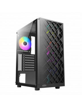Azzatek AZZA Spectra Black ATX Gaming Tower, RGB Beleuchtung