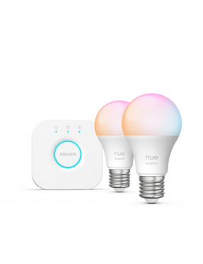 Philips Hue Essential Starter Kit: Hue Bridge + 2 Essential 