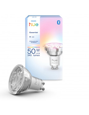 Philips Hue Essential smarte GU10 LED Lampe, Weiß und Farbig