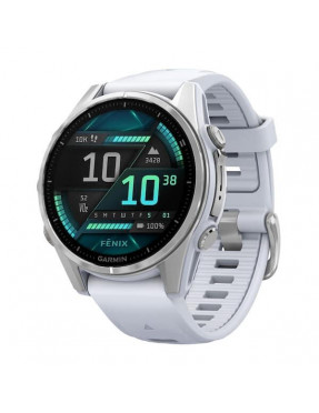 Garmin f?nix 8 - 43 mm AMOLED Steinweiss/Silber