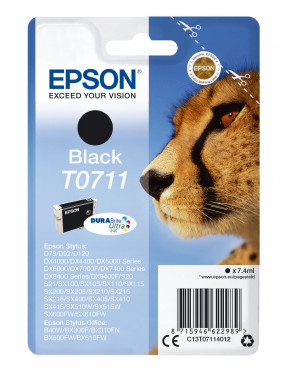 Epson T0711 - 7 ml - Schwarz - original