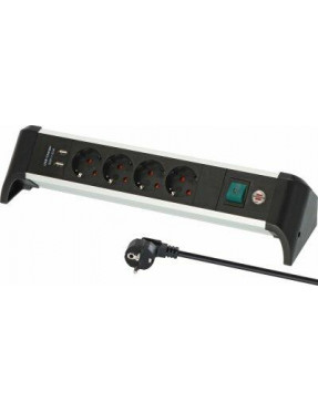 Brennenstuhl Alu-Office-Line Steckdosenleiste 4-fach 1,8m 2x