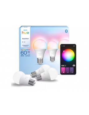 Philips Hue Essential smarte E27 LED Lampe, Weiß und Farbig, Philips Hue Essential smarte E27 LED Lampe, Weiß und Farbig,