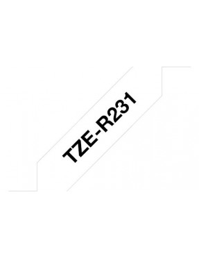 Brother TZe-R231 P-touch textiles Schriftband schwarz auf we