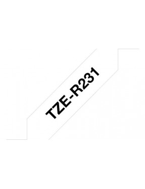Brother TZe-R231 P-touch textiles Schriftband schwarz auf we