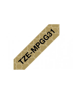 Brother TZe-MPGG31 P-touch Schriftband (laminiert), schwarz 