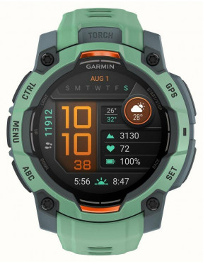 Garmin Instinct® 3 – 45 mm, AMOLED Schwarz mit Silikon-Wechs