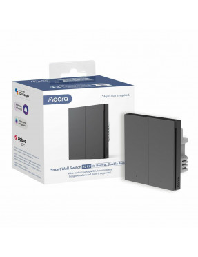 Aqara Smart Wall Switch H1 (No Neutral, Double Rocker) grau 