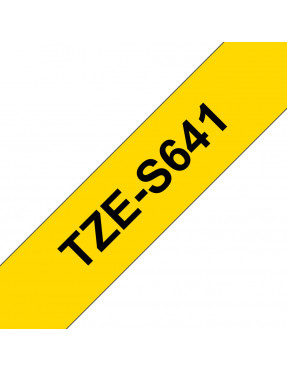 Brother TZe-S641 Schriftband, 18mm x 8m, schwarz auf gelb, s