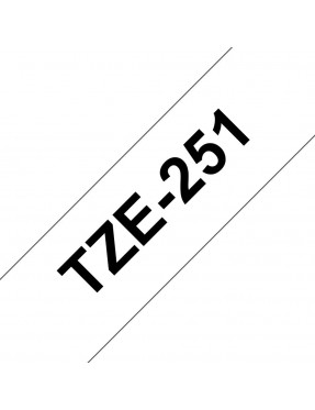 Brother TZe-251 Schriftband 24mm x 8m schwarz auf weiß selbs